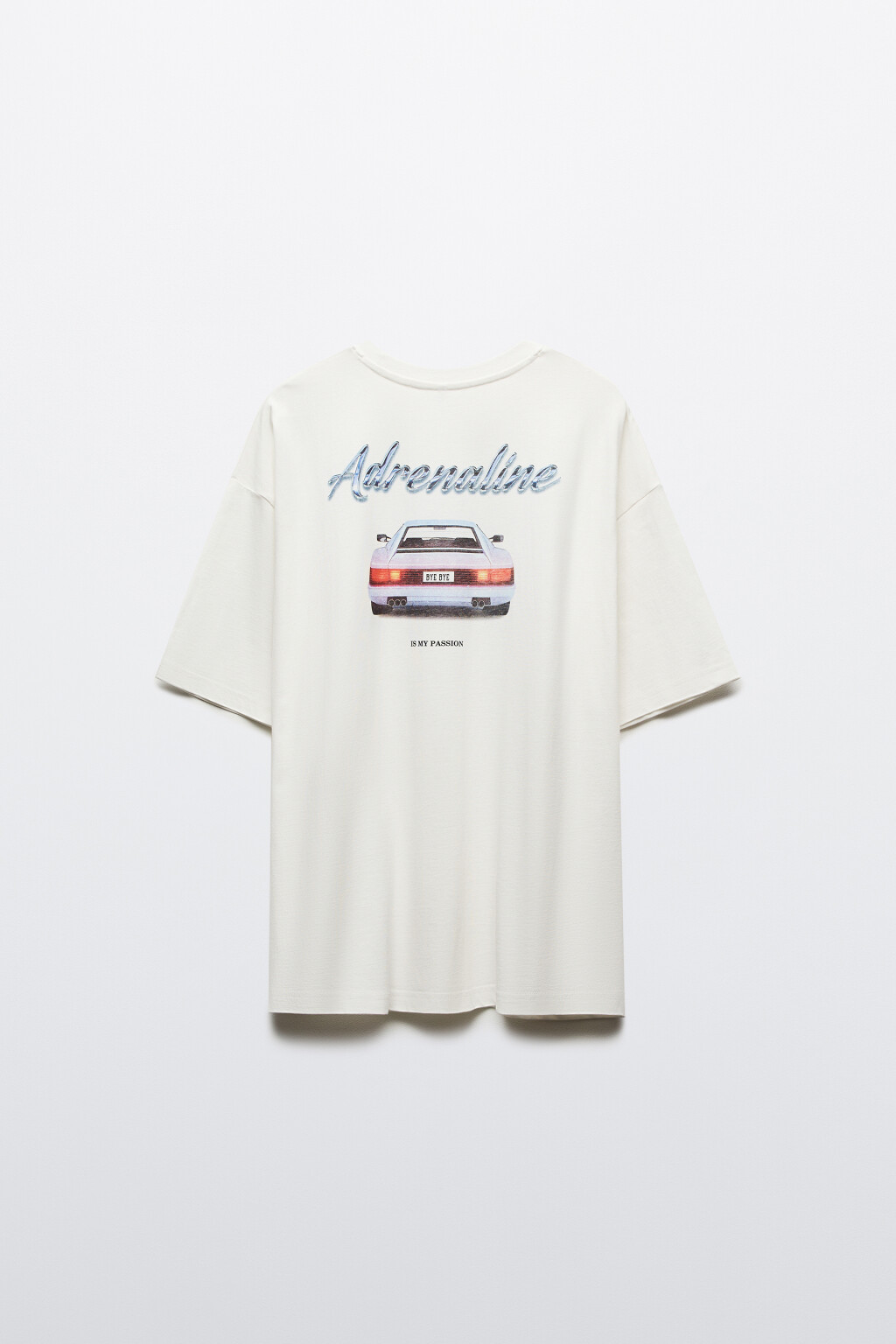 Футболка oversize с принтом - цвет белый - 8