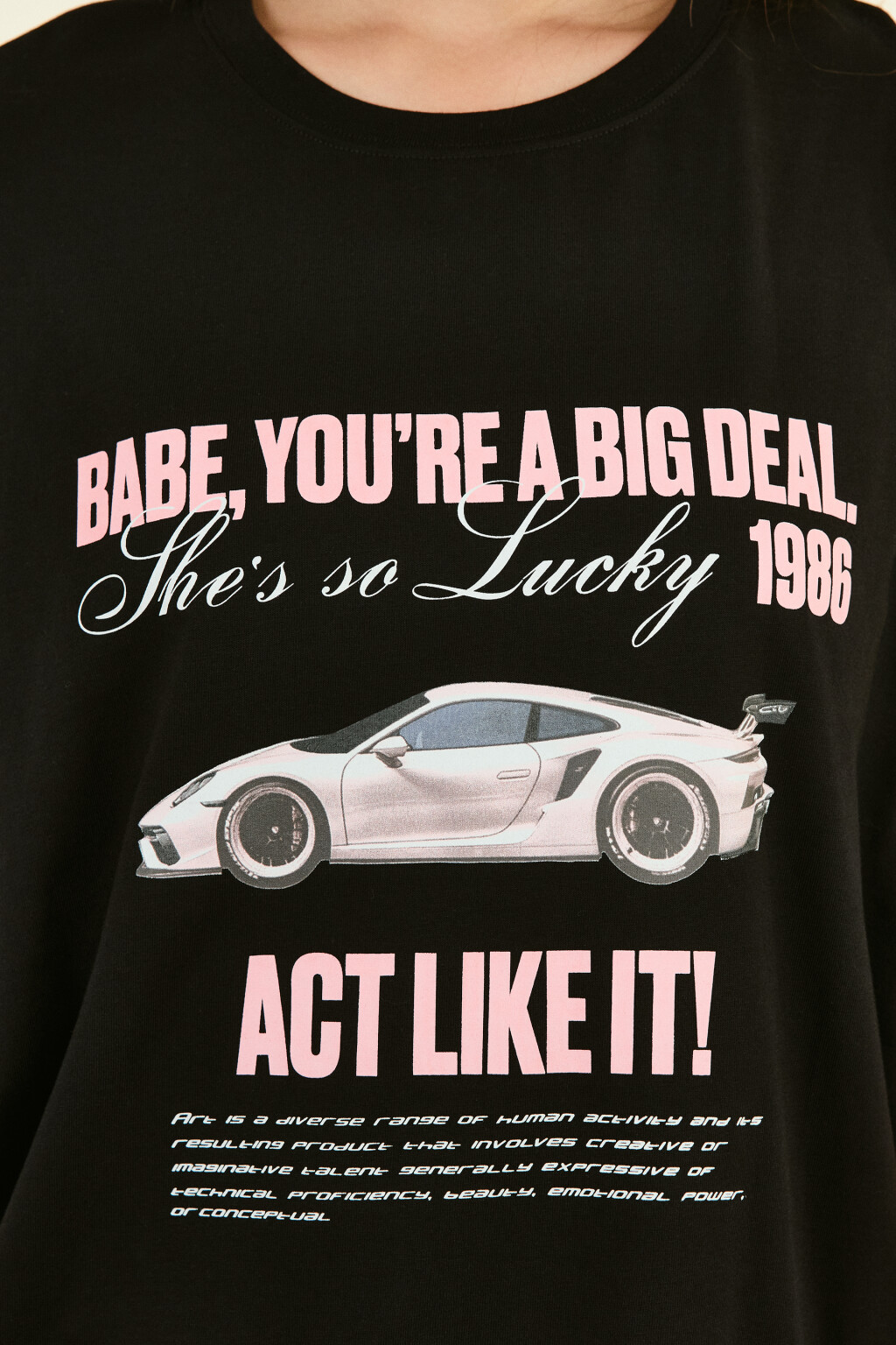 Футболка oversize с принтом - цвет черный - 5