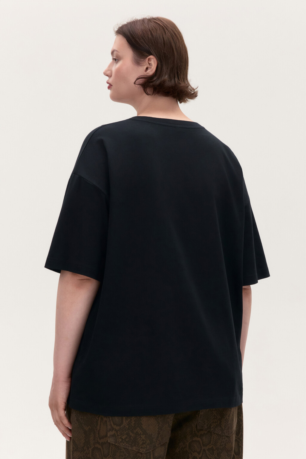 Футболка oversize с принтом - цвет черный - 3