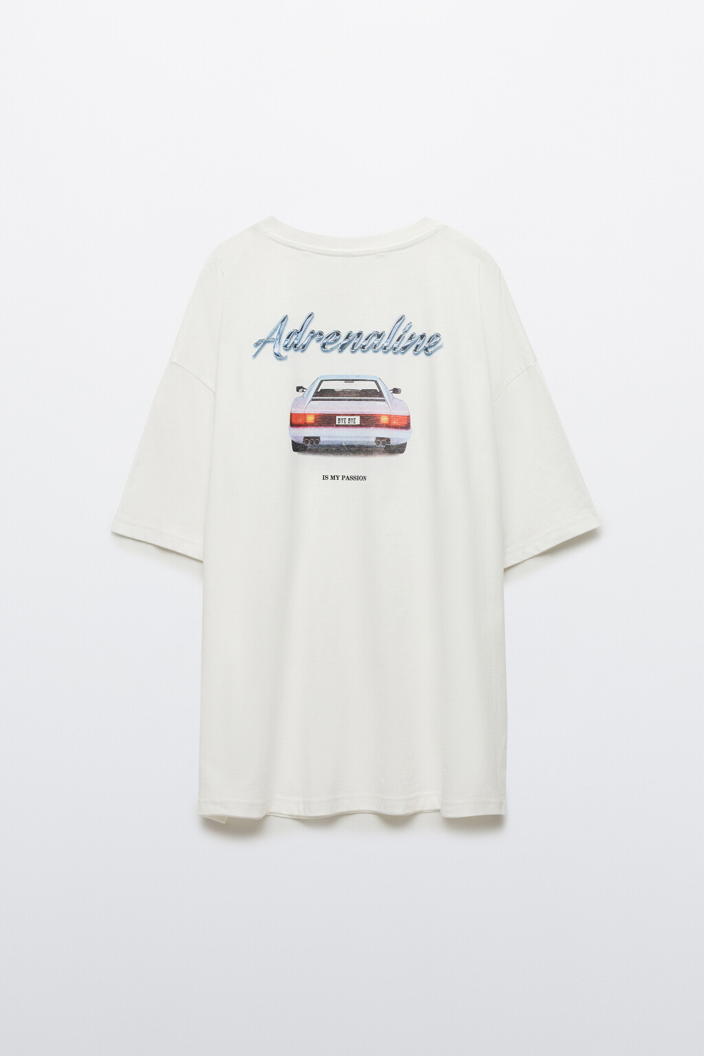 Футболка oversize с принтом - цвет белый - 9