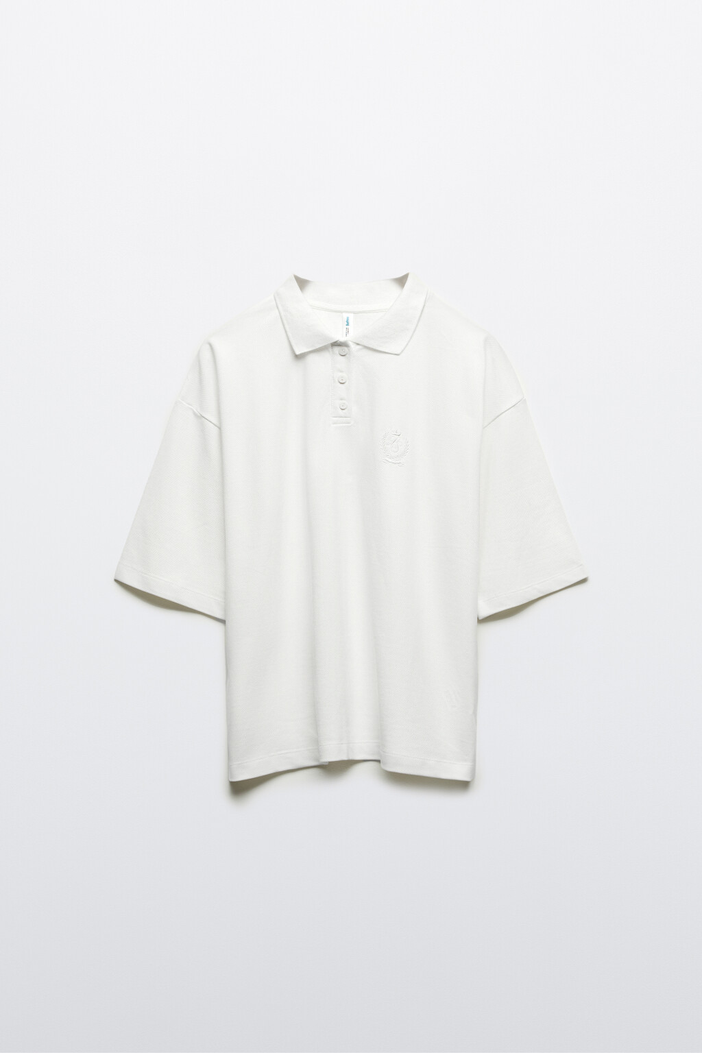 Футболка-поло с вышивкой - цвет белый - 7