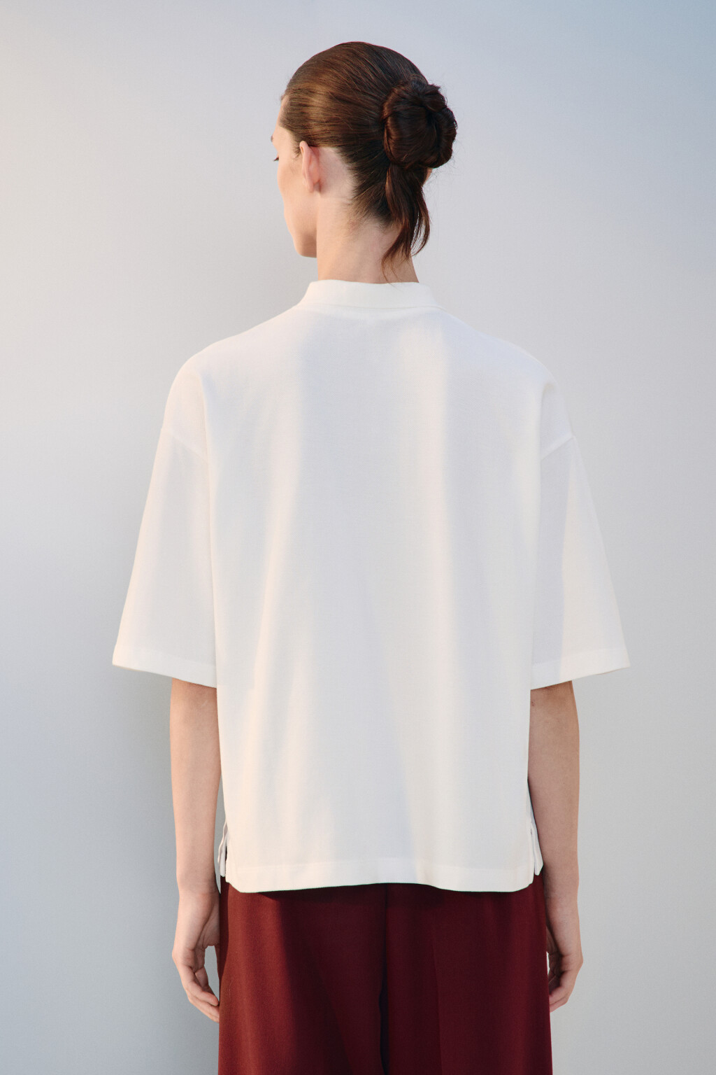 Футболка-поло с вышивкой - цвет белый - 3