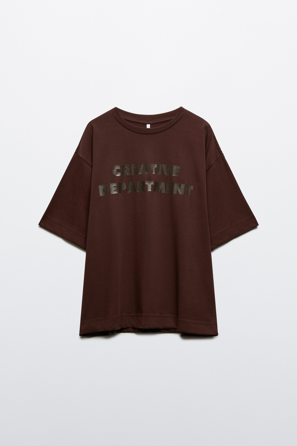 Футболка oversize с принтом - цвет коричневый - 7