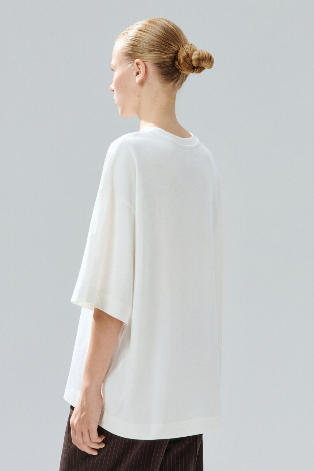 Футболка oversize с принтом - цвет белый - 4