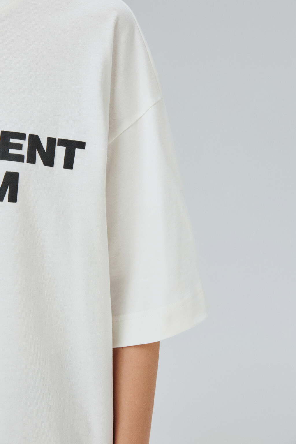 Футболка oversize с принтом - цвет белый - 7