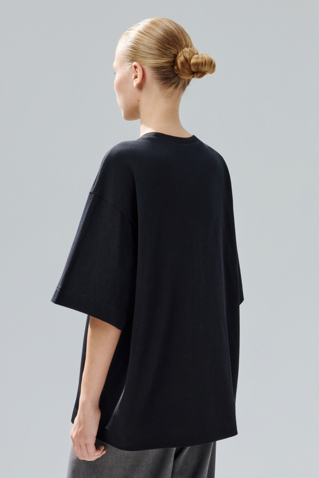 Футболка oversize с принтом - цвет черный - 4