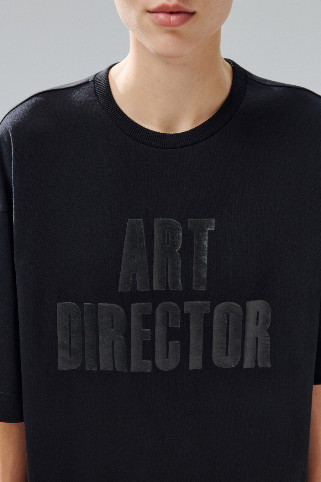 Футболка oversize с принтом - цвет черный - 6