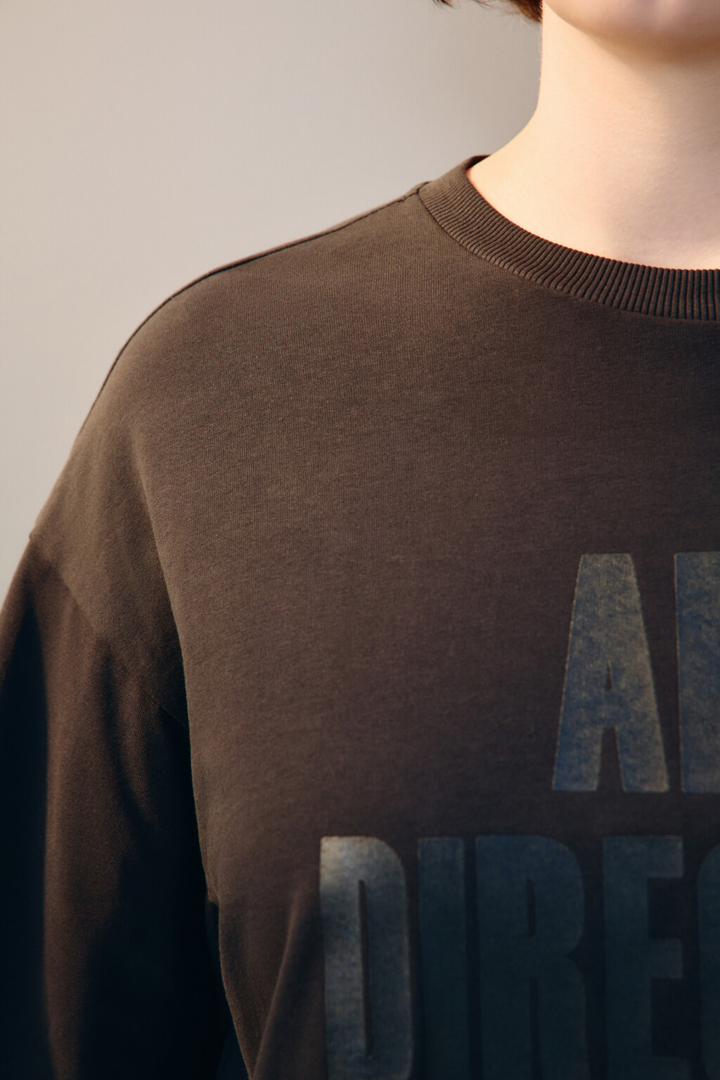 Футболка oversize с принтом - цвет черный - 6