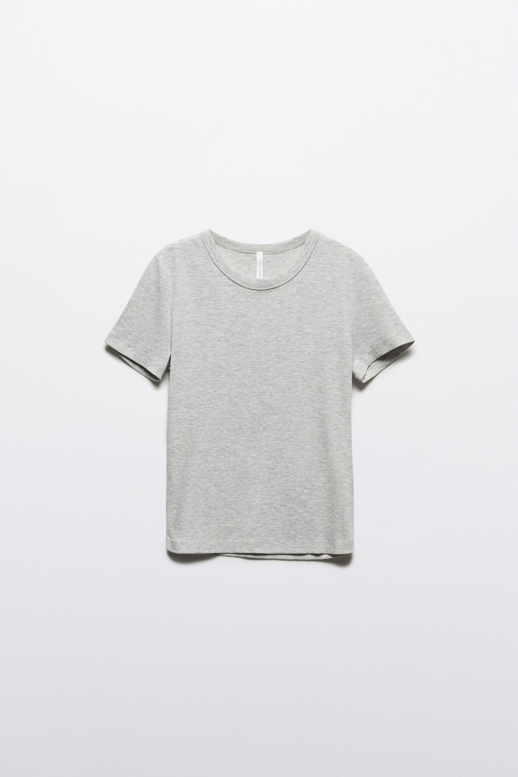 Футболка из фактурного трикотажа - цвет серый - 7
