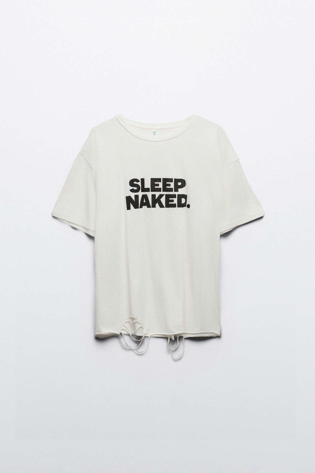 Футболка рваная с надписью - цвет белый - 8