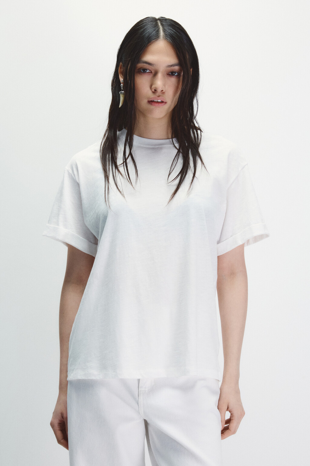 Футболка из тонкого трикотажа - цвет белый - 3
