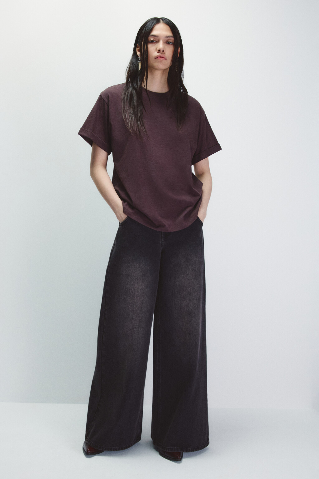 Футболка из тонкого трикотажа - цвет фиолетовый - 5