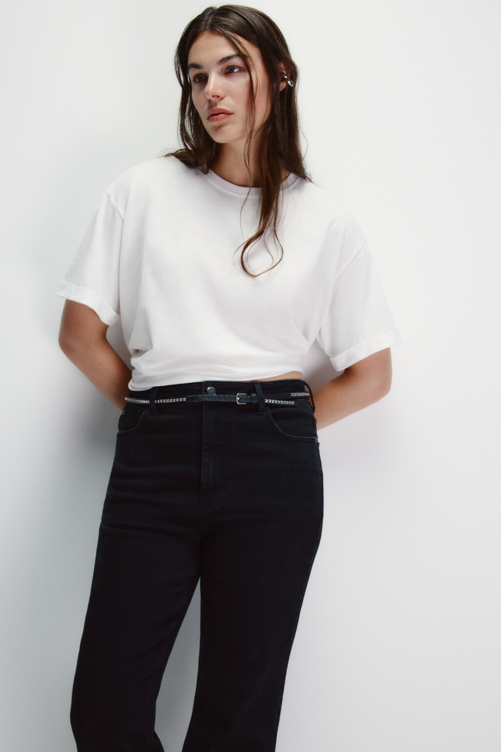 Футболка из тонкого трикотажа - цвет белый - 1