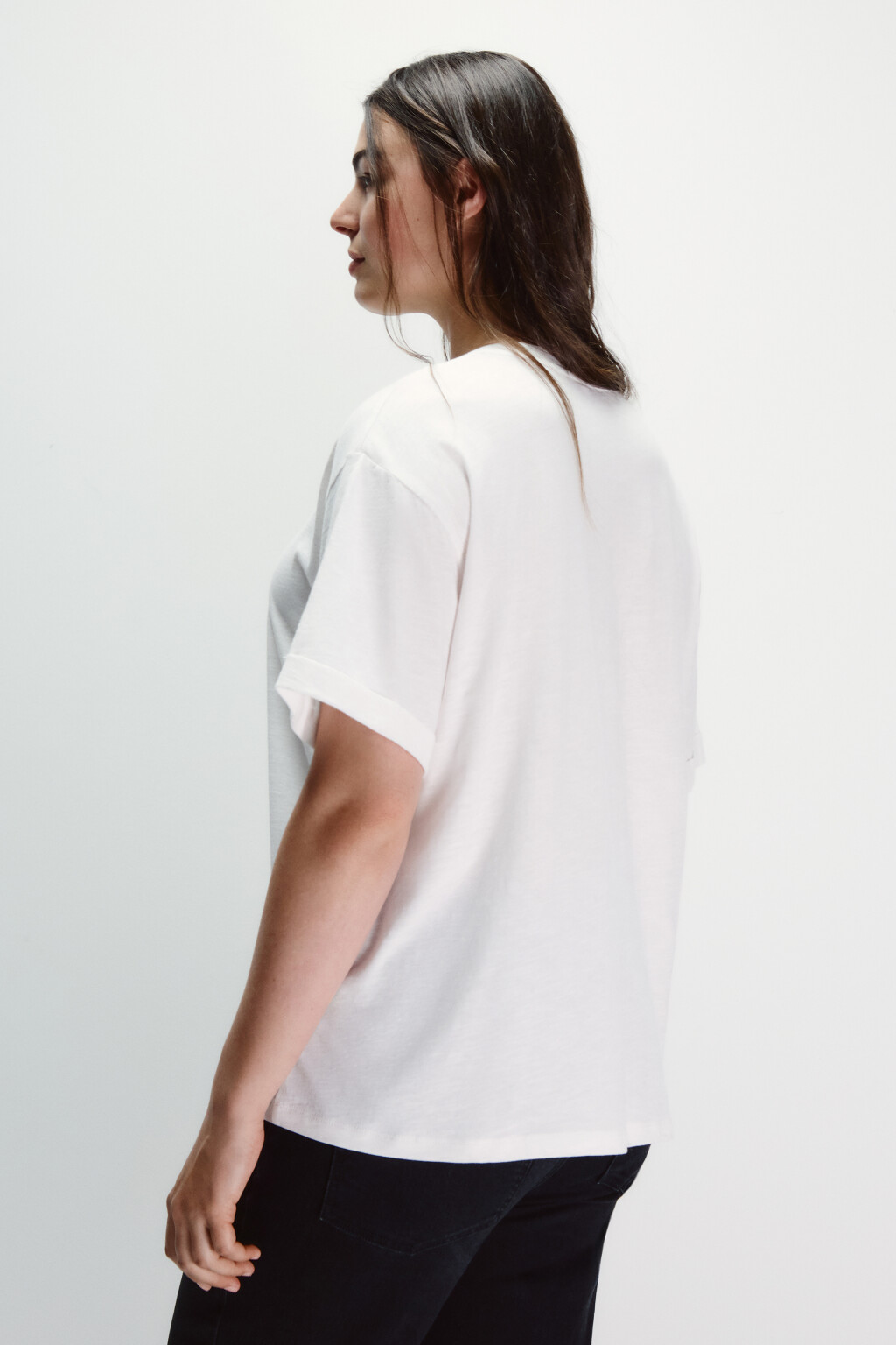 Футболка из тонкого трикотажа - цвет белый - 3
