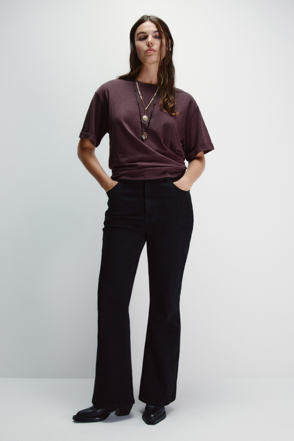 Футболка из тонкого трикотажа - цвет фиолетовый - 4