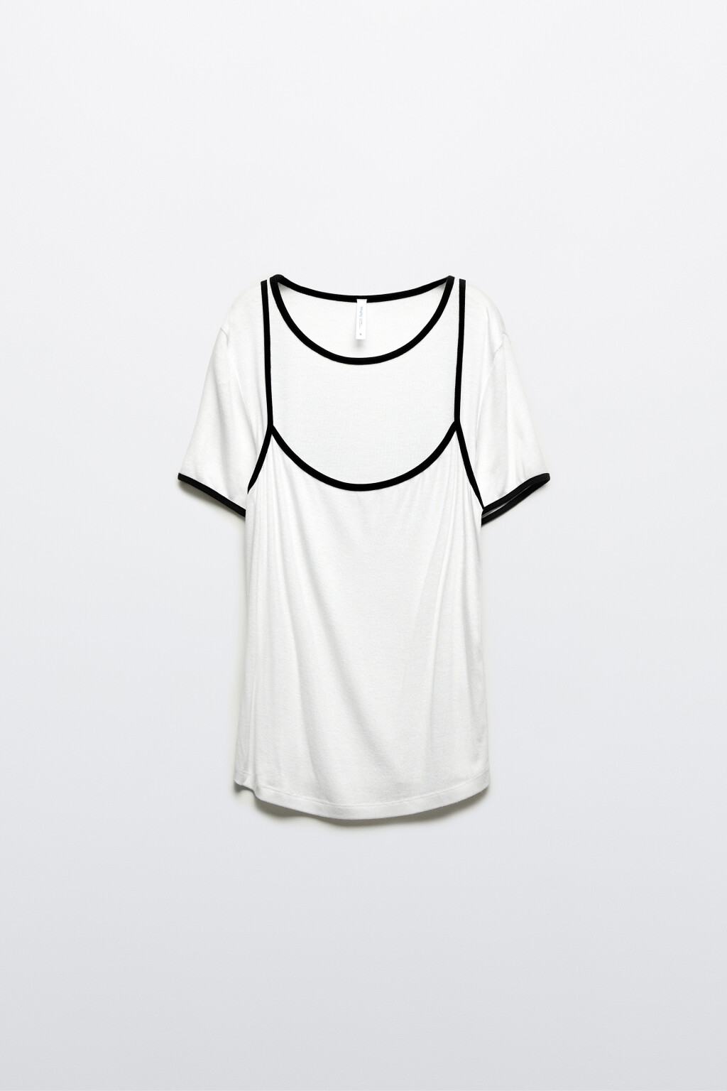 Футболка с имитацией майки - цвет белый - 9