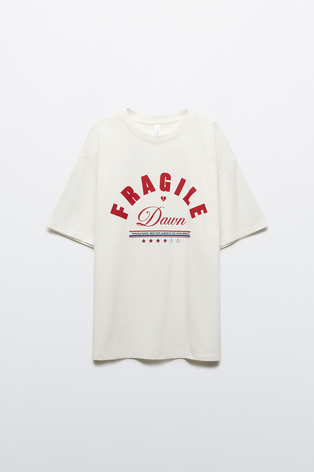 Футболка oversize с принтом - цвет белый - 8