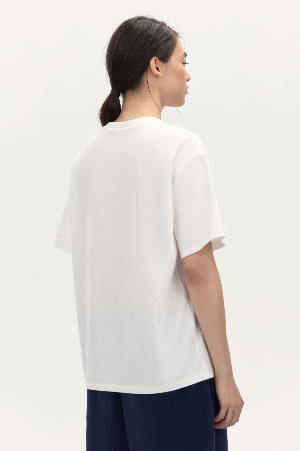 Футболка oversize с принтом - цвет белый - 4