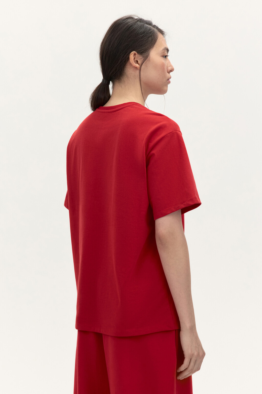 Футболка oversize с принтом - цвет красный - 4