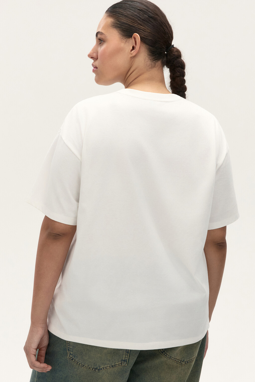 Футболка oversize с принтом - цвет белый - 3