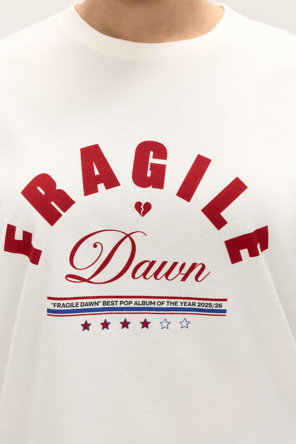 Футболка oversize с принтом - цвет белый - 5