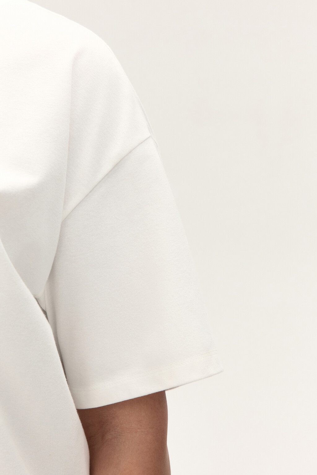 Футболка oversize с принтом - цвет белый - 6