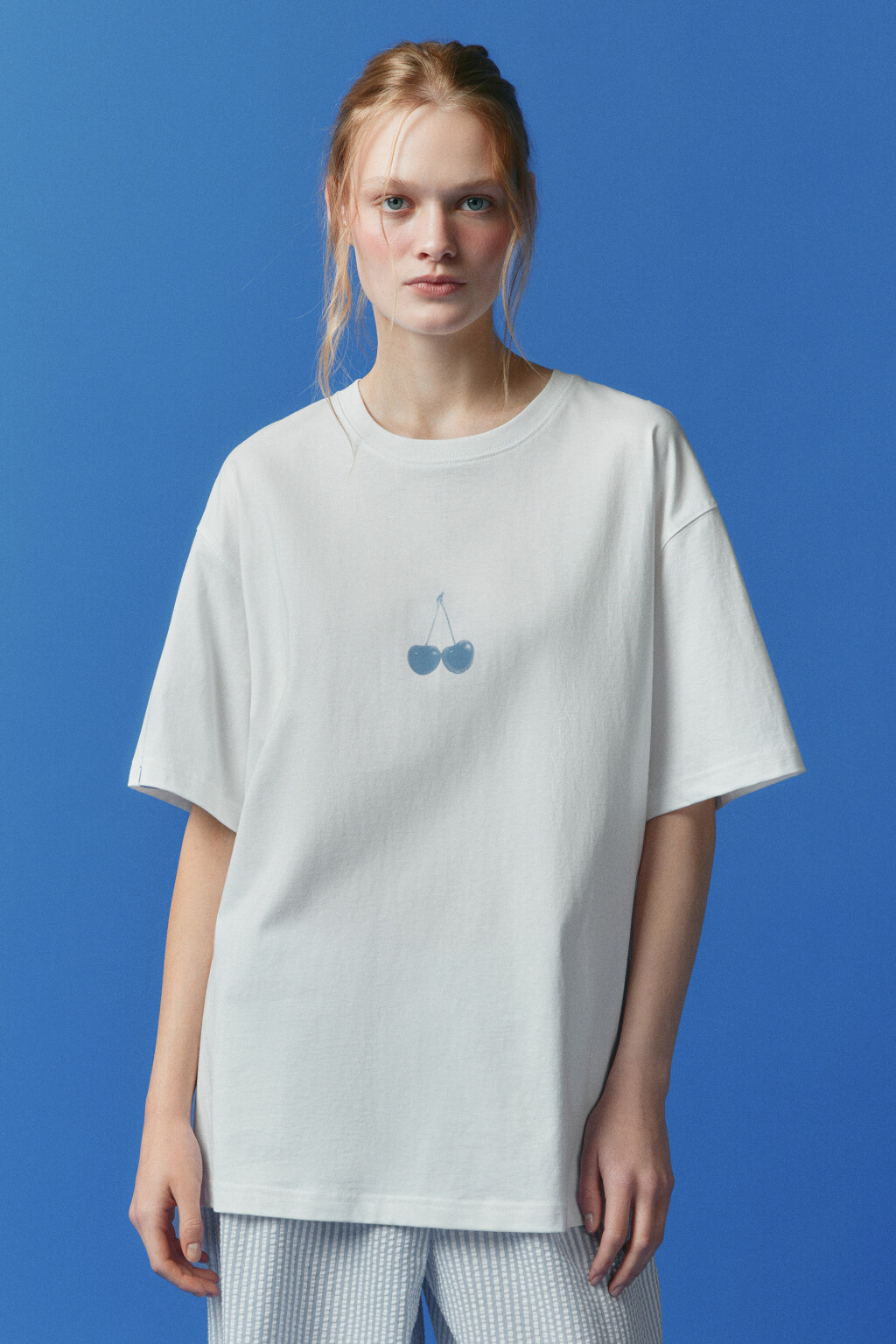 Футболка унисекс с надписью - цвет белый - 4