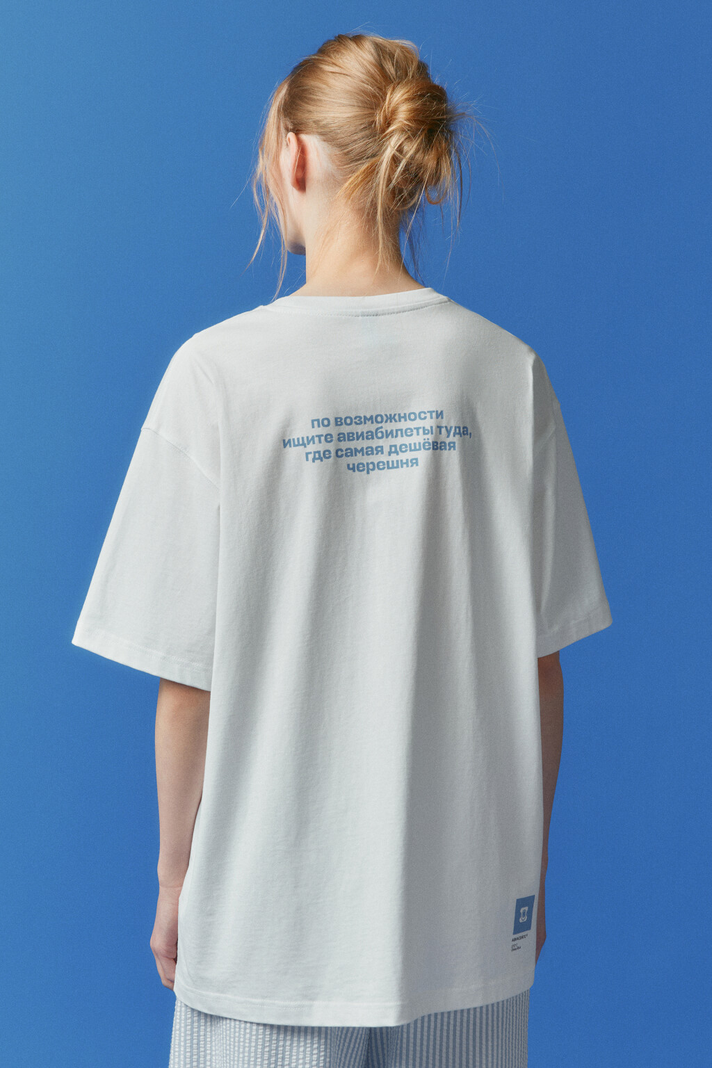 Футболка унисекс с надписью - цвет белый - 5