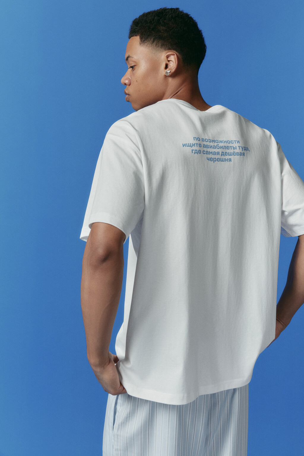 Футболка унисекс с надписью - цвет белый - 9