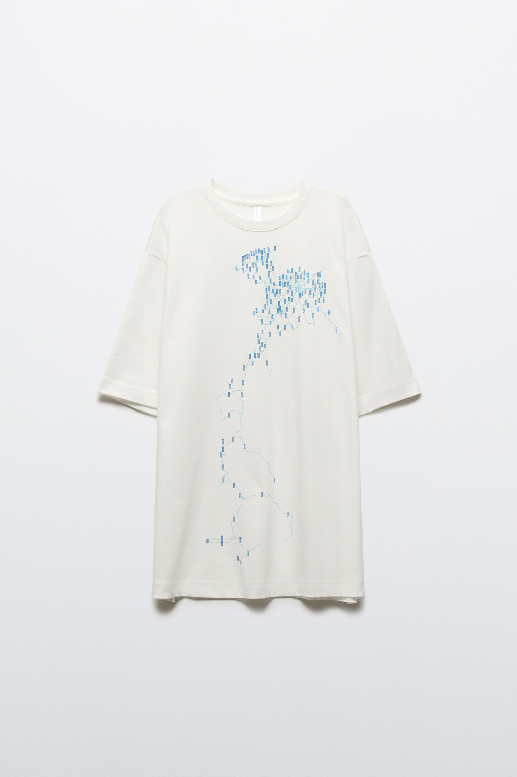 Футболка oversize с принтом - цвет белый - 10