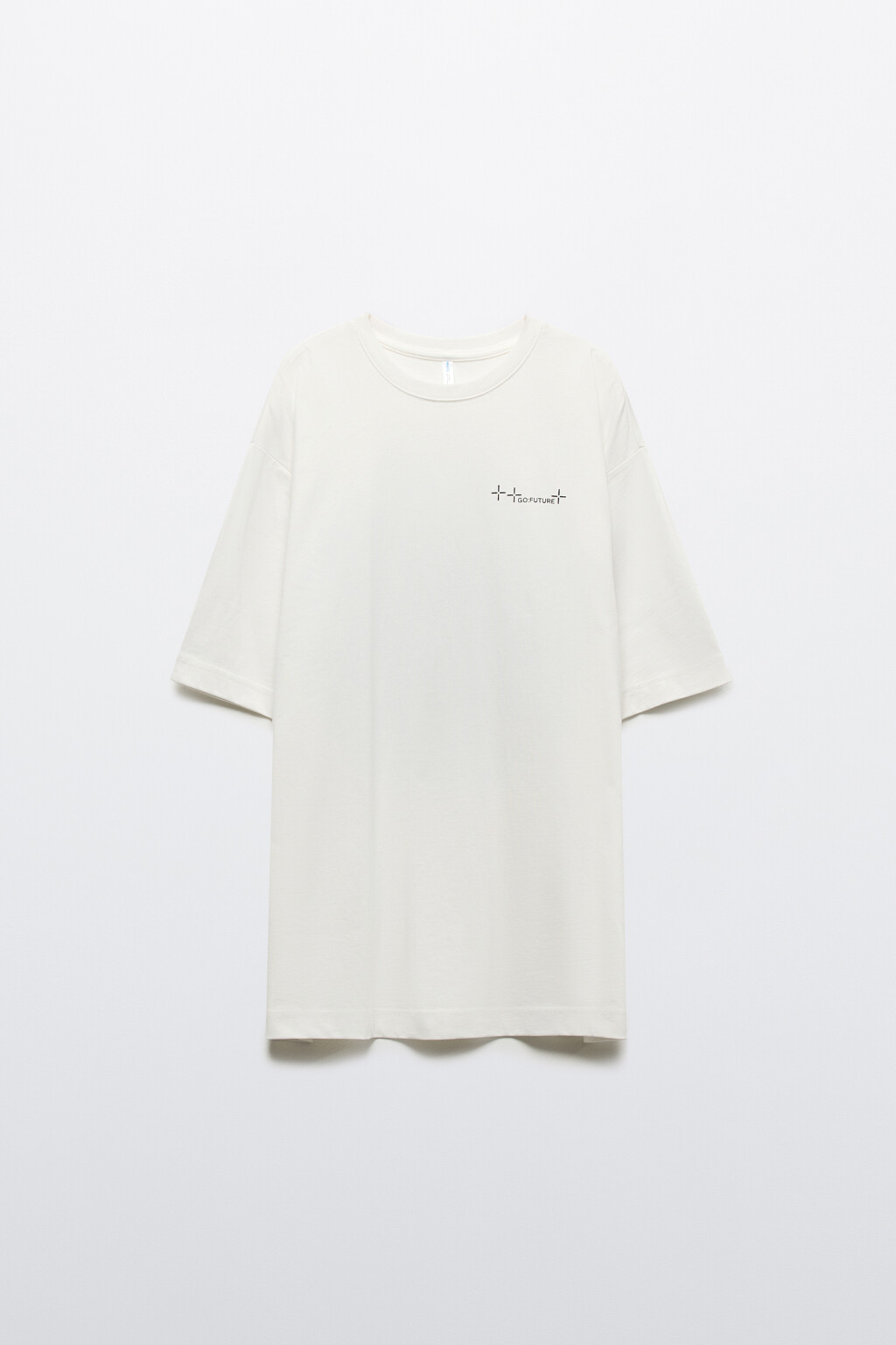 Футболка oversize с принтом - цвет белый - 9