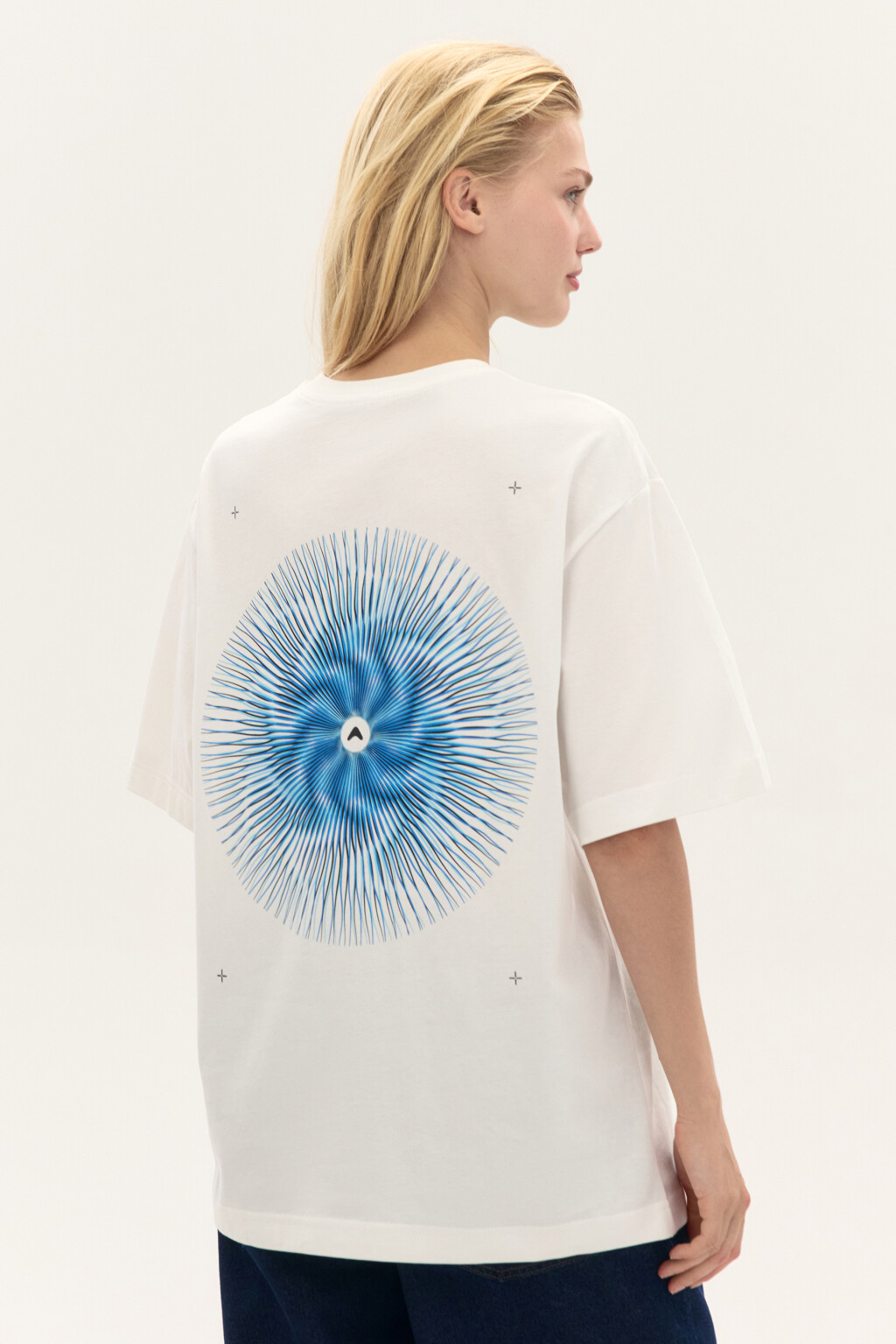 Футболка oversize с принтом - цвет белый - 3