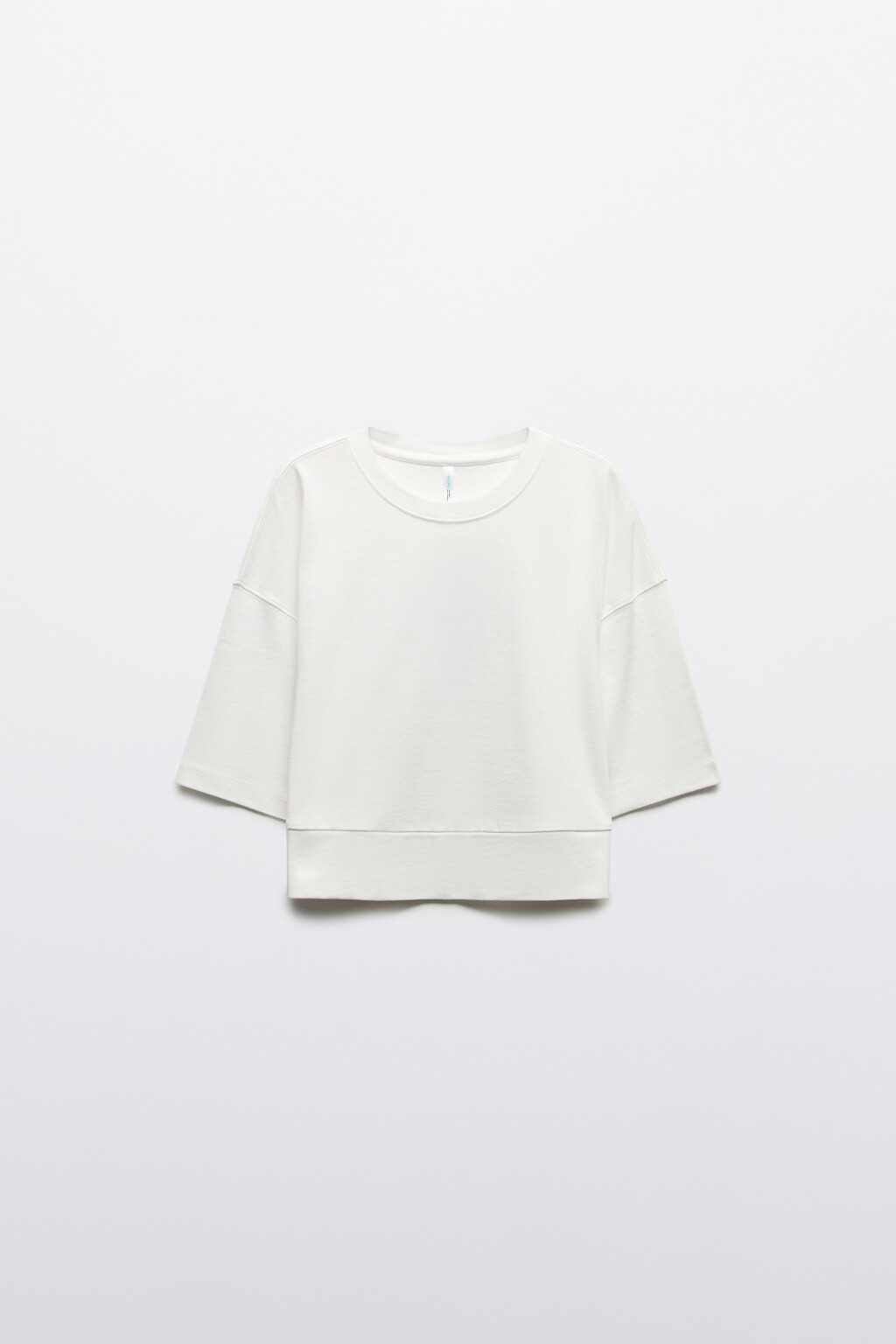 Футболка укороченная свободная - цвет белый - 7