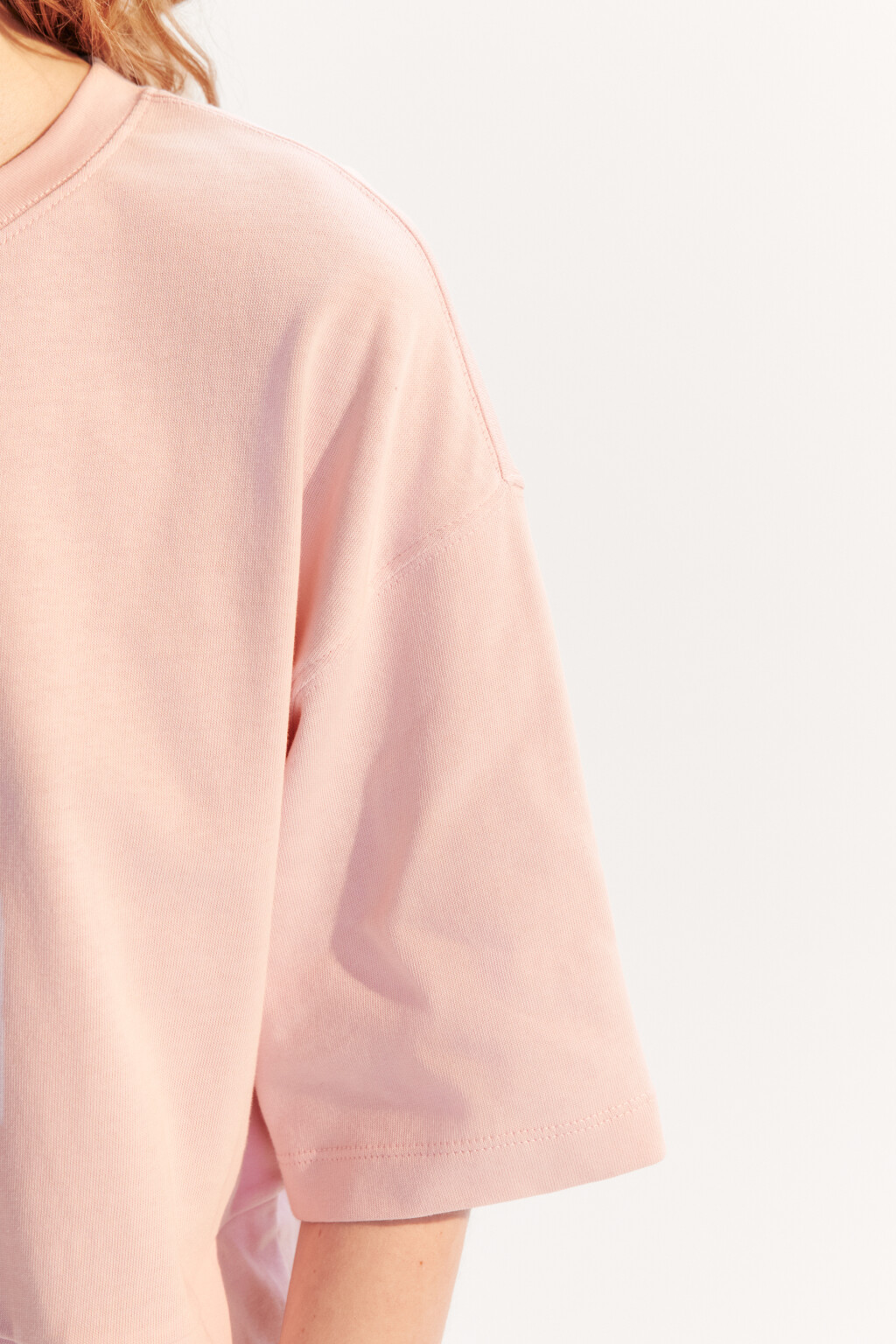 Футболка укороченная свободная - цвет розовый - 6