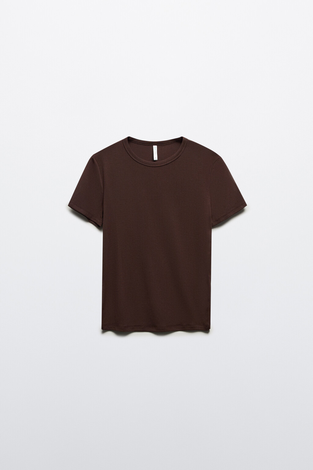 Футболка облегающая из вискозы - цвет коричневый - 7