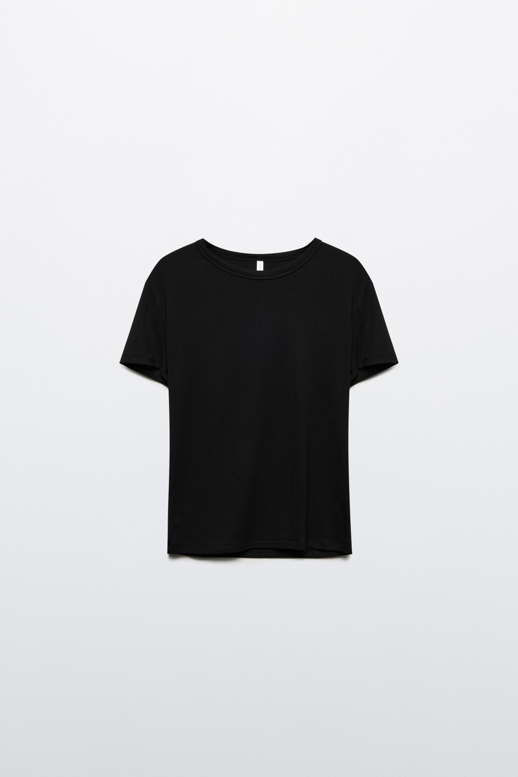 Футболка облегающая из вискозы - цвет черный - 7