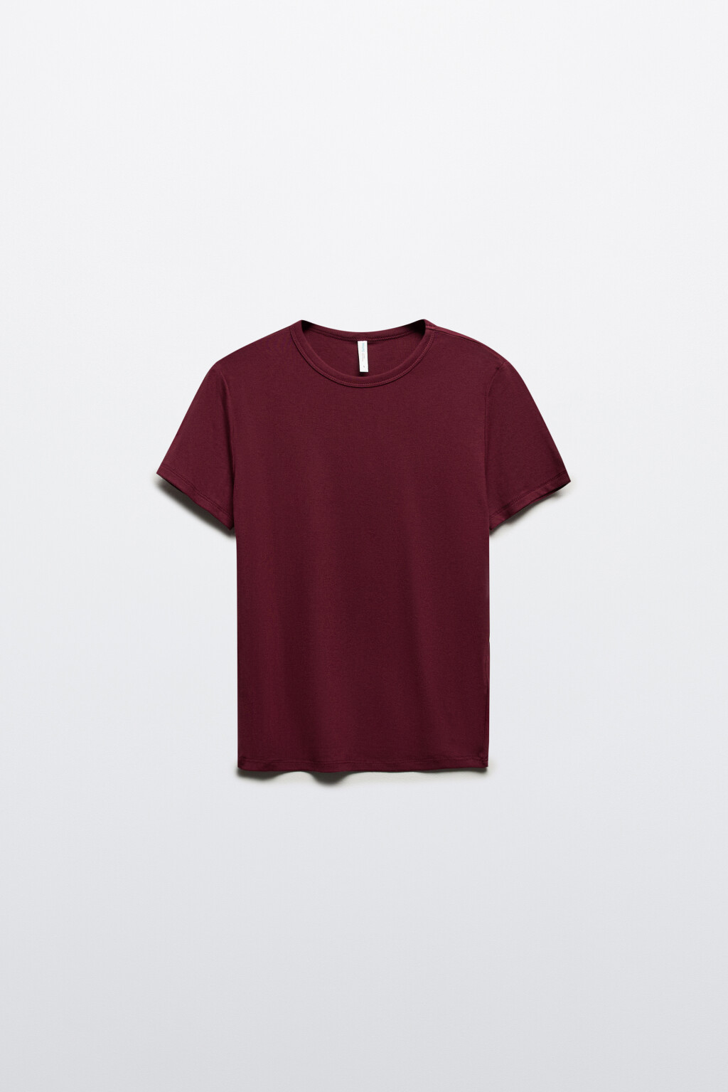 Футболка облегающая из вискозы - цвет бордовый - 7