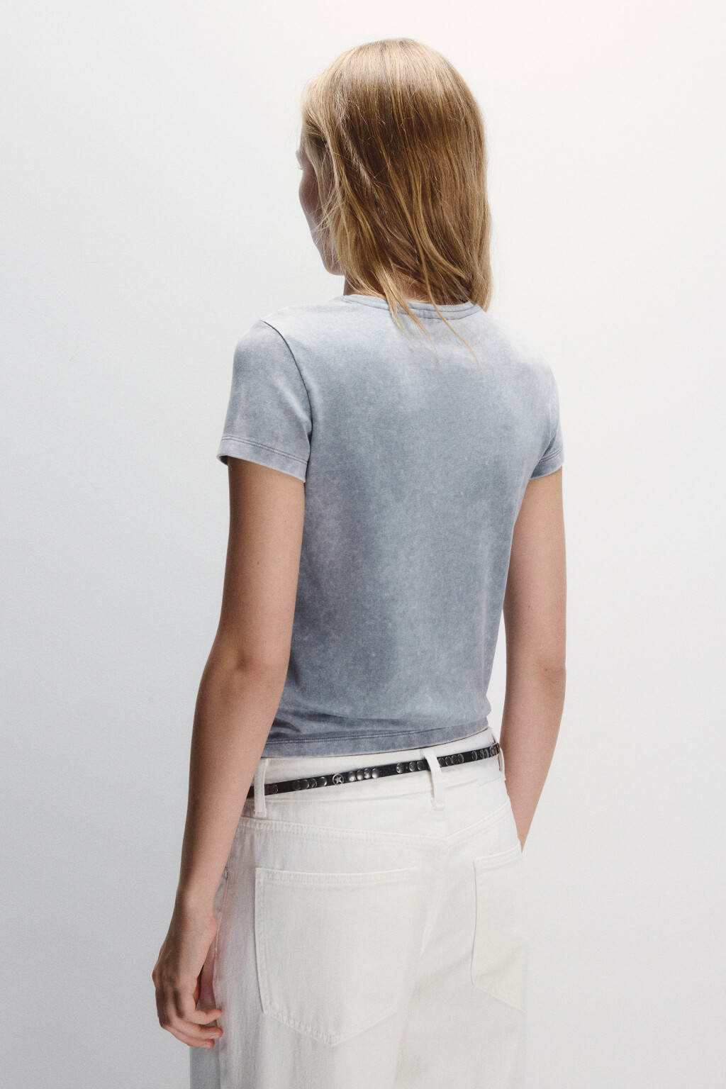 Футболка приталенная вареная - цвет серый - 3