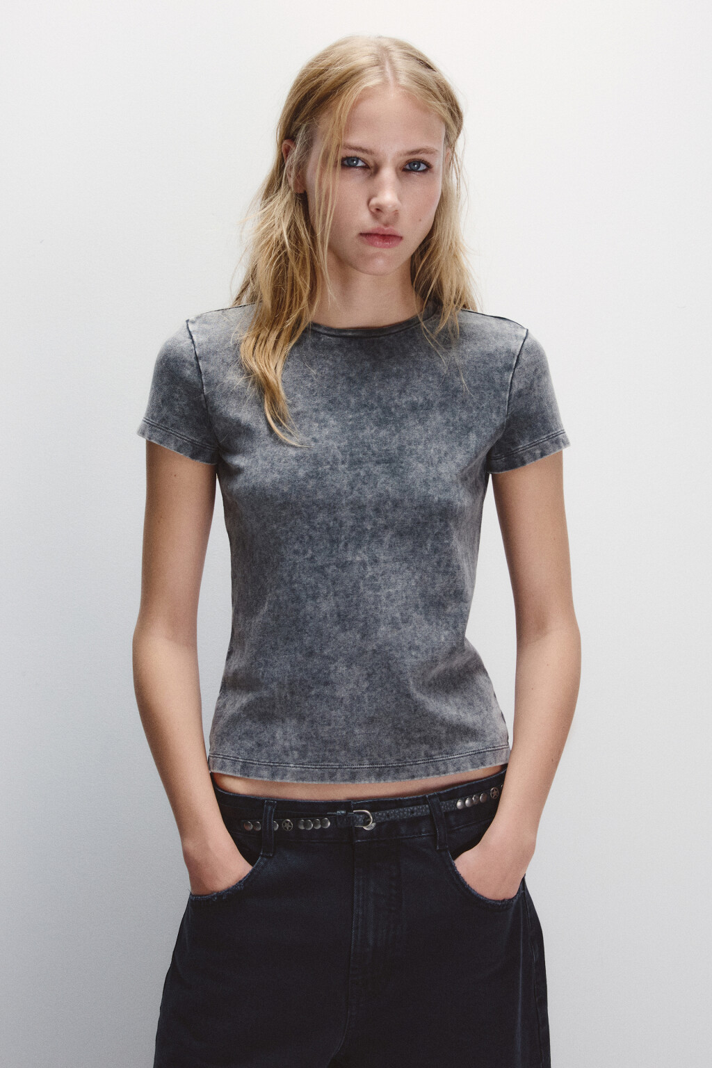 Футболка приталенная вареная - цвет синий - 3