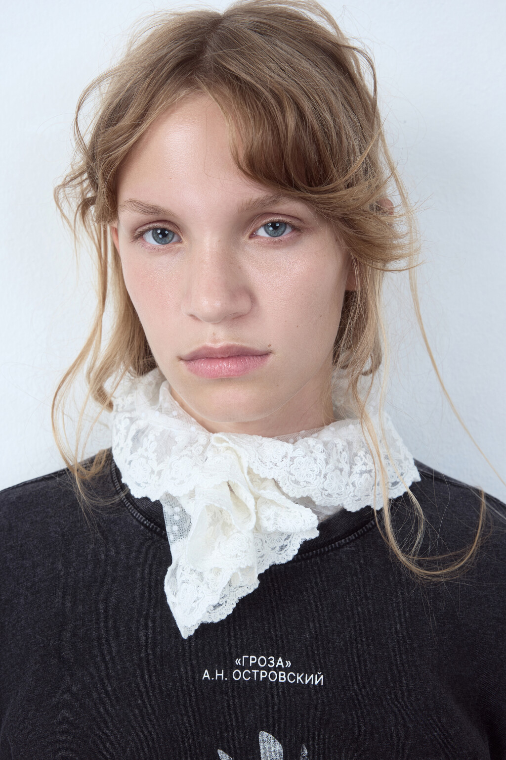 Футболка вареная с принтом - цвет серый - 2