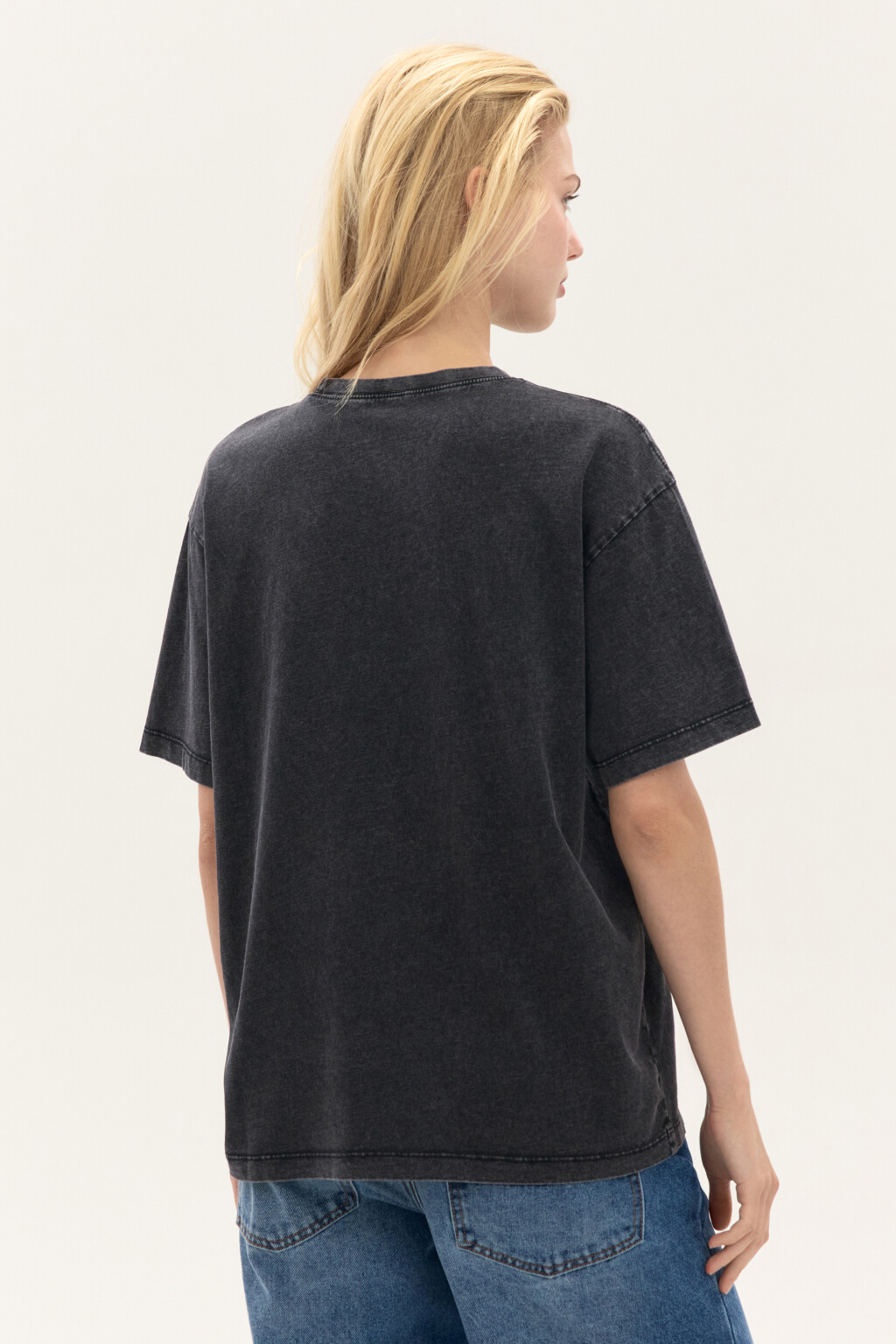 Футболка вареная с принтом - цвет серый - 5