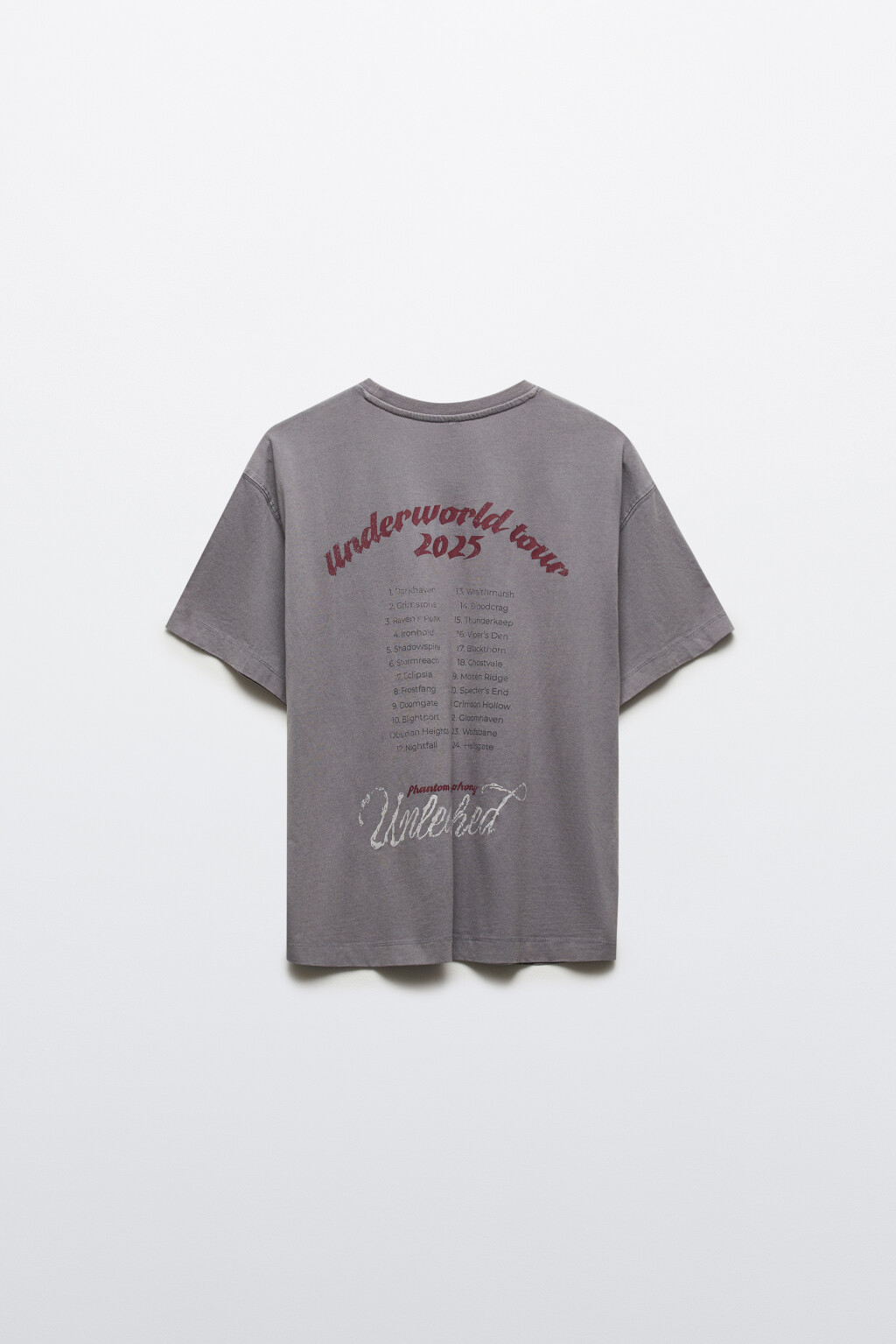 Футболка со стиркой и принтом - цвет серый - 8