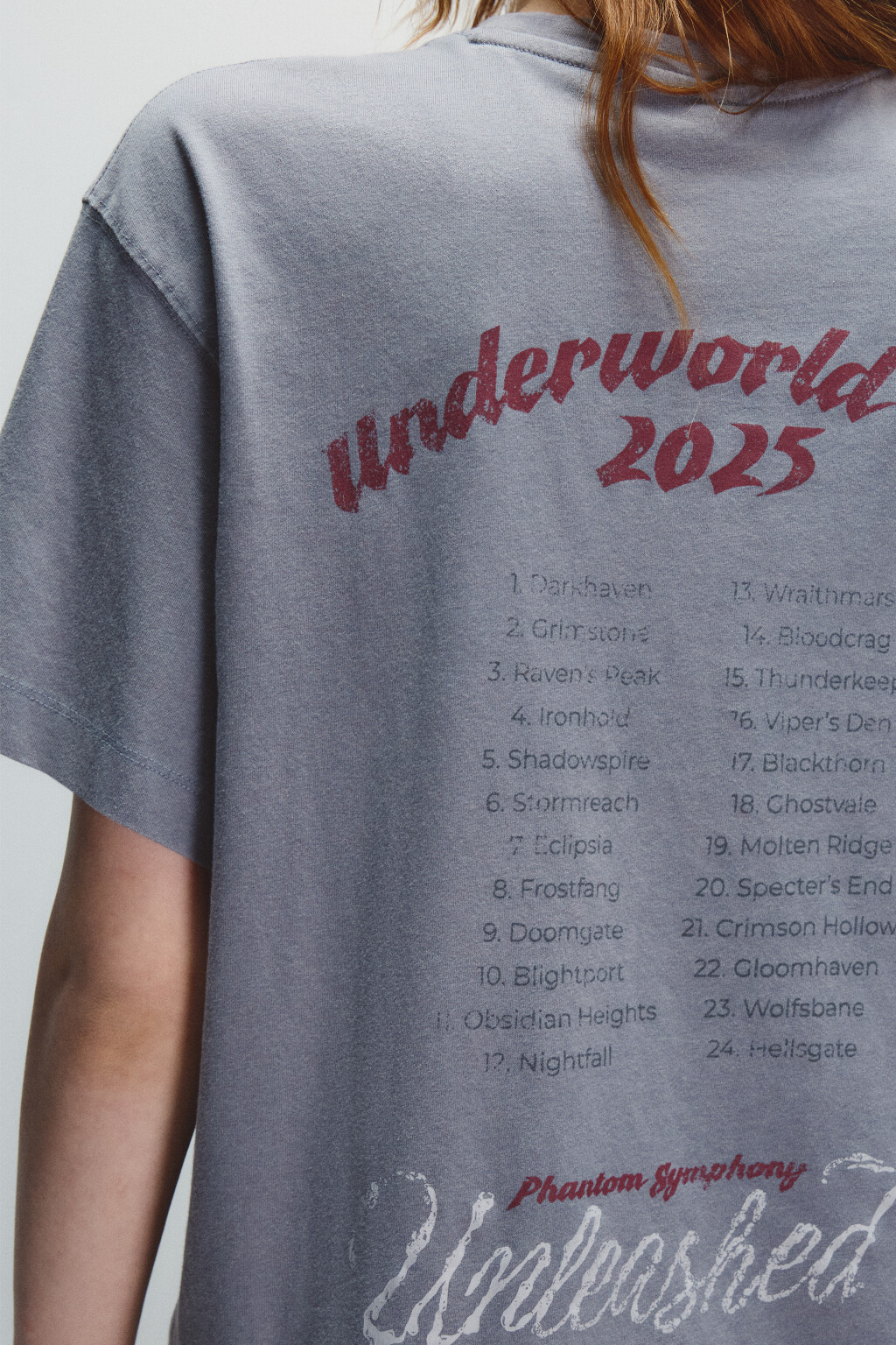 Футболка со стиркой и принтом - цвет серый - 6