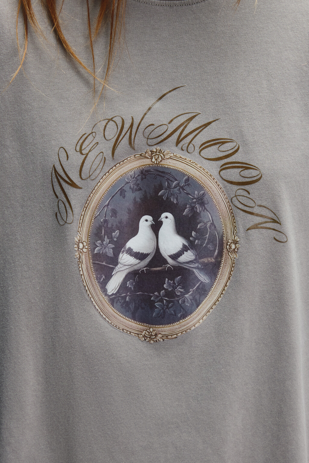 Футболка со стиркой и принтом - цвет бежевый - 5