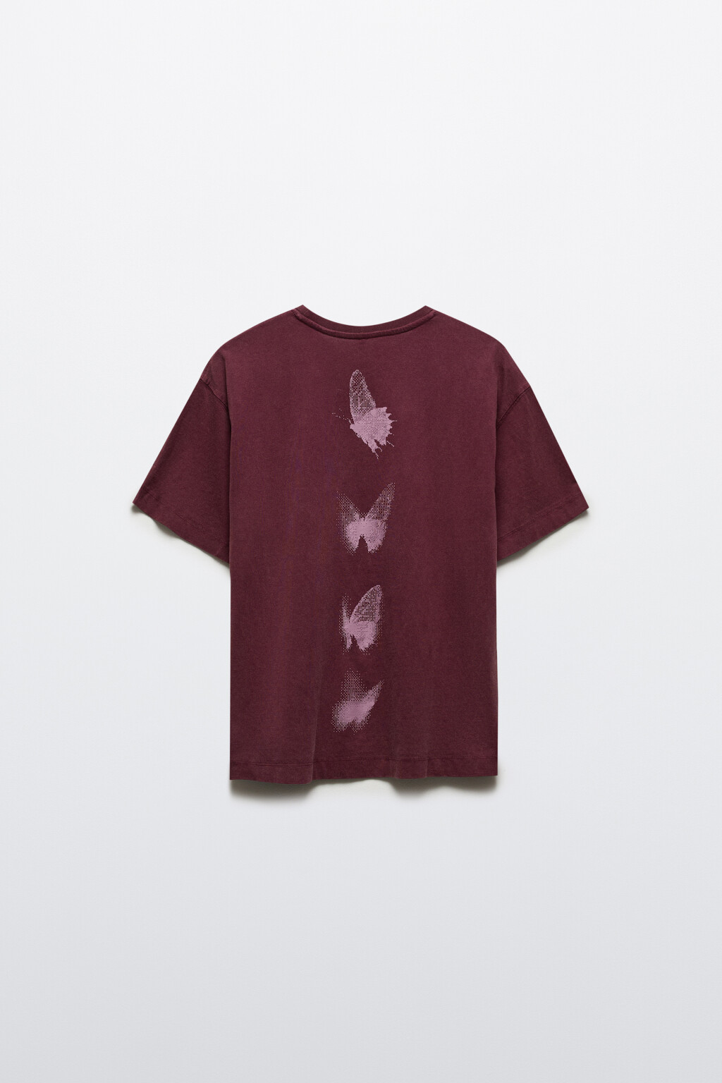 Футболка со стиркой и принтом - цвет фиолетовый - 9