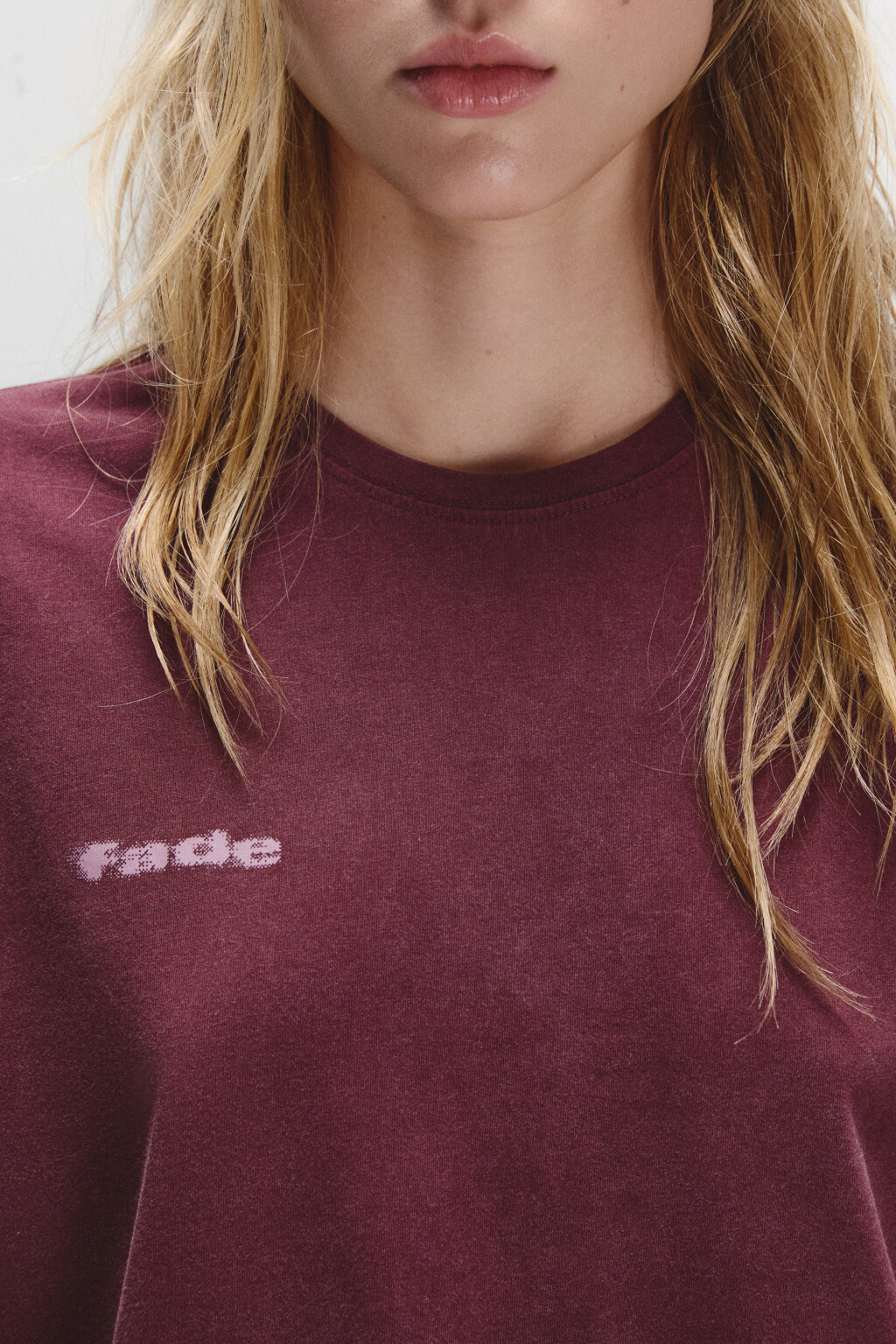 Футболка со стиркой и принтом - цвет фиолетовый - 6