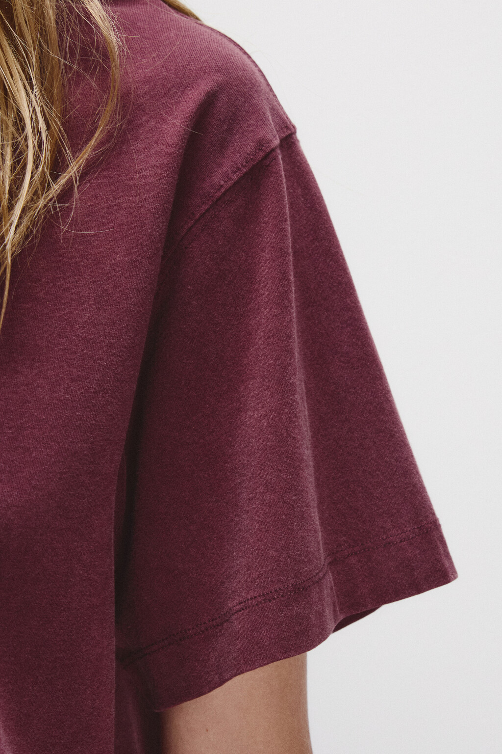 Футболка со стиркой и принтом - цвет фиолетовый - 7