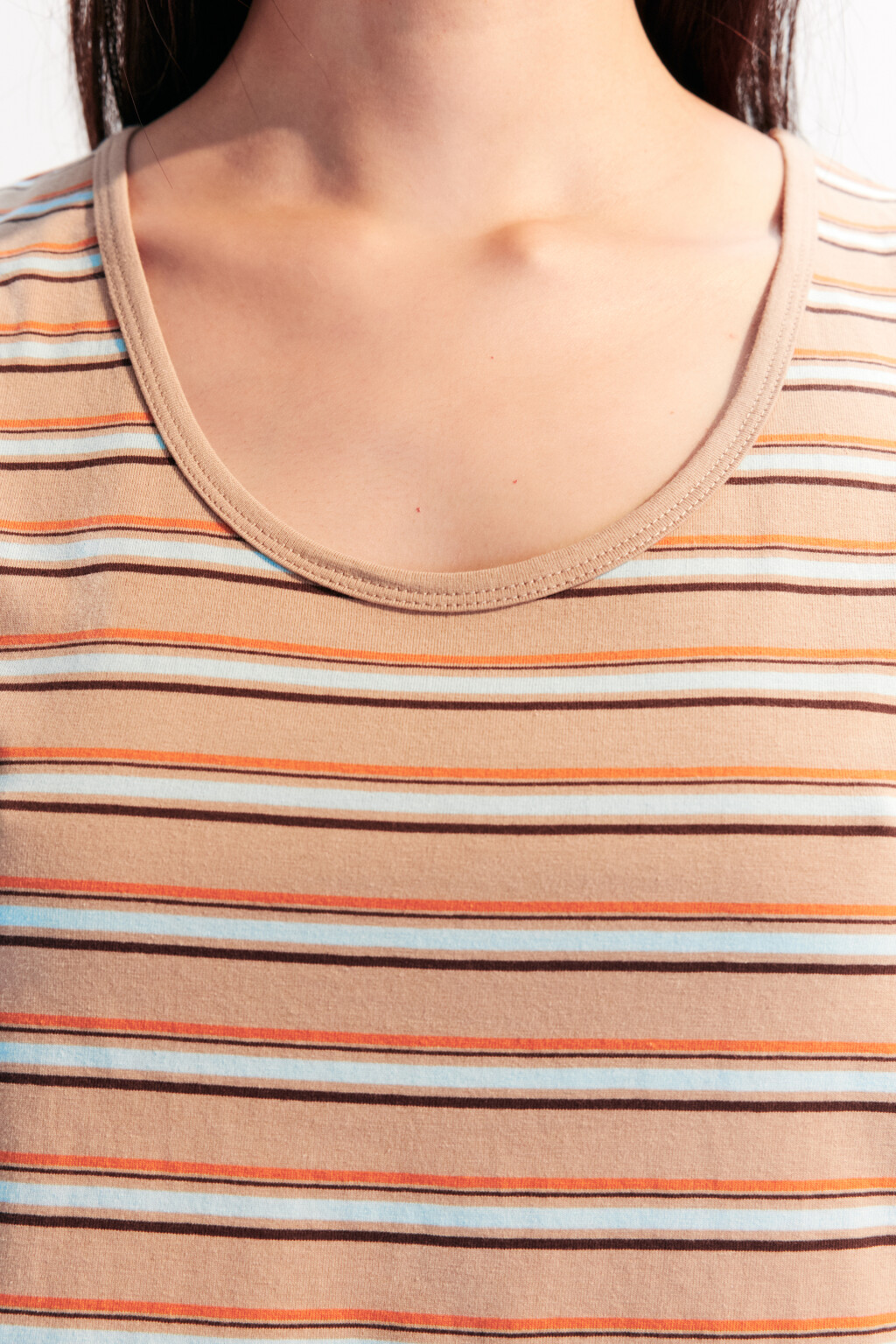 Майка трикотажная в полоску - цвет мультиколор - 5