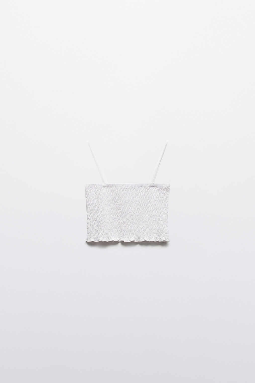 Кроп-топ на тонких бретельках - цвет белый - 7