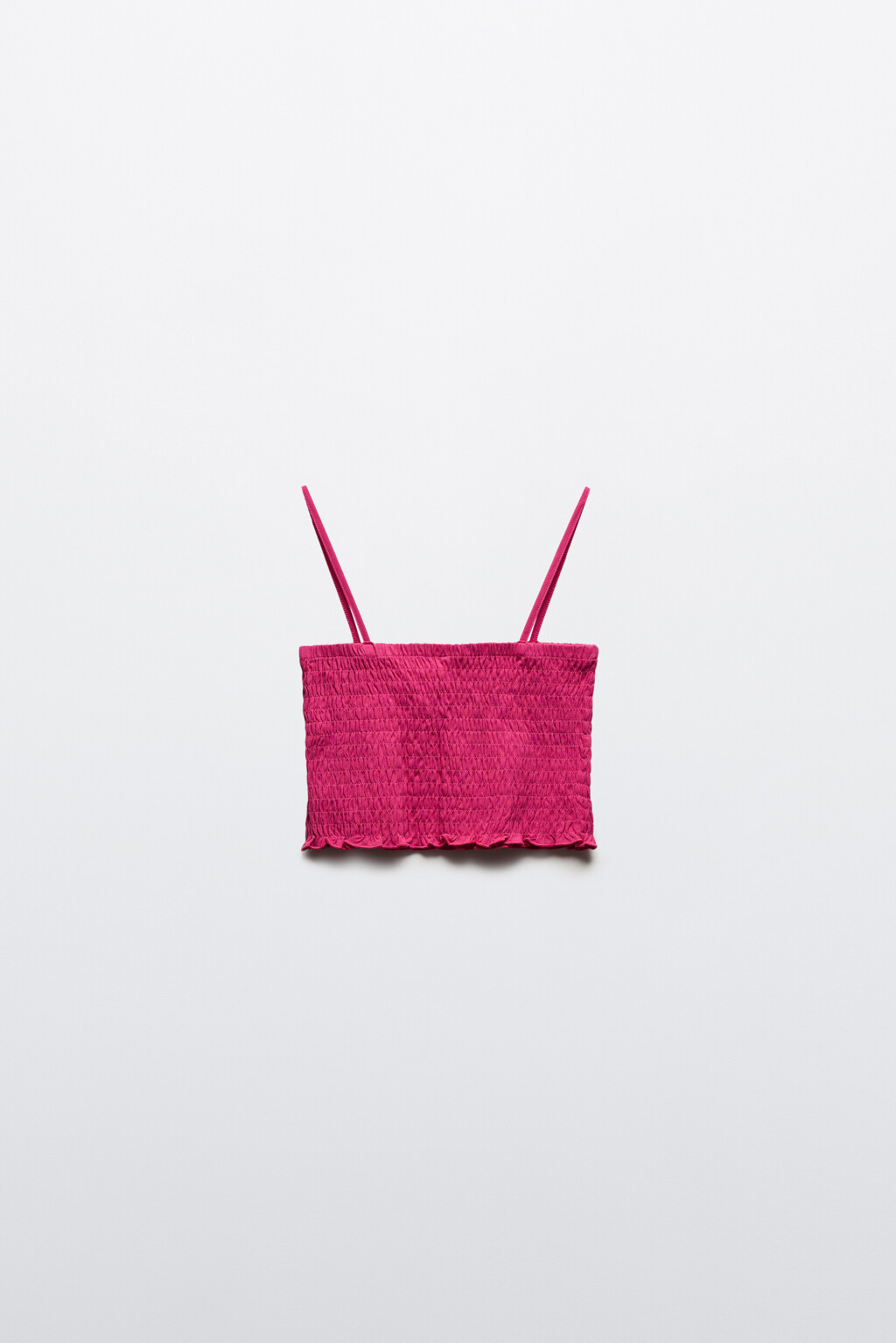 Кроп-топ на тонких бретельках - цвет розовый - 7